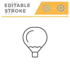 Air balloon editable stroke line icon