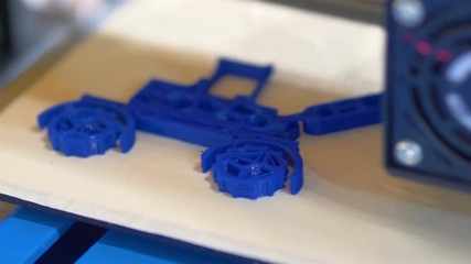 3D printer in motion in 4k slow motion 60fps