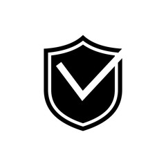 Shield Check Mark symbol icon vector EPS 10 illustration