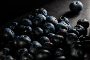 Blueberries in the black. Calgary, Alberta, Canada