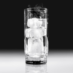 Glass Ice water drink