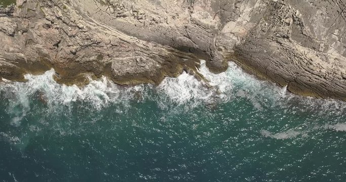 Aerial photo of Monastery beach costline, Albania (Albanian Rivera - South Albania). Located near Saranda. View from drone