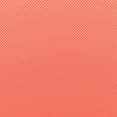 Coral Pop Art Background with Dots , Halftone Retro Style Background, Vector Illustration