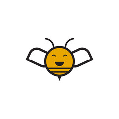 Bee logo design inspiration vector template