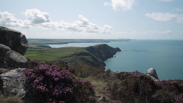 Looking out over Penbwchdy Fishguard Pembrokeshire Wales 