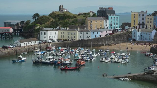 Tenby harbour Tenby Pembrokeshire Wales