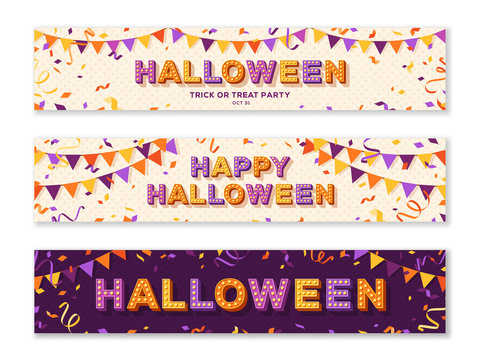 Halloween horizontal banners
