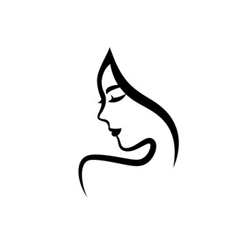 recommend clip art: Woman profile design