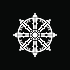 Dharmachakra Vector Symbol Wheel Of Dharma