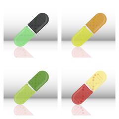 Scientific vector illustration genetic engineering and biotechnology concept. DNA helix, DNA strand, molecule or atom, neurons. Abstract gene manipulation or medical background