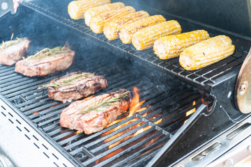 Grilling steak