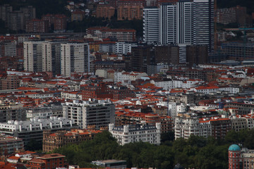 Obraz premium View of Bilbao from the hill