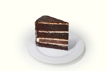 Tasty cake on a wooden board