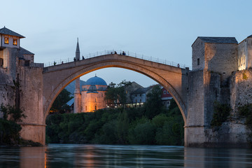 Old bridge in Mostar town