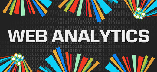 Web Analytics Binary Dark Black Colorful Elements 