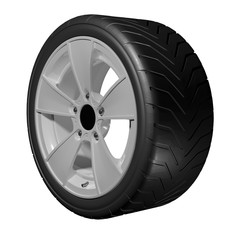 Obraz premium Slick wheels 3D render