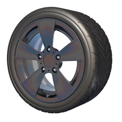 Obraz premium Slick wheels 3D render
