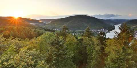 sunset in moselle valley