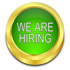 We are hiring Button - 3D illustration