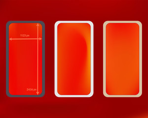 Mesh, red colored phone backgrounds kit.