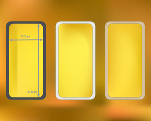 Mesh, gold colored phone backgrounds kit.