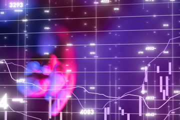 Naklejka premium bullish Diagram - Graph Stock Trading