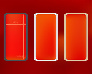 Mesh, red colored phone backgrounds kit.