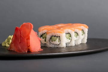 sushi on plate