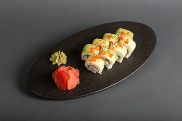 sushi on plate
