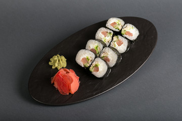 sushi on plate
