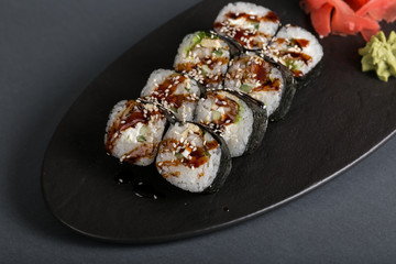 sushi on plate