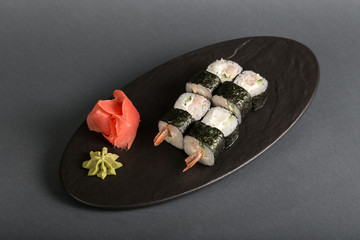 sushi on plate