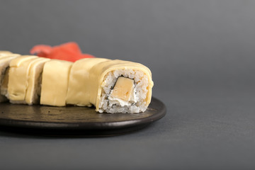 sushi on plate