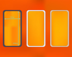 Mesh, orange red colored phone backgrounds kit.
