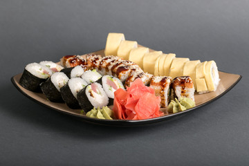 sushi on plate