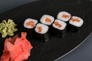 sushi on plate