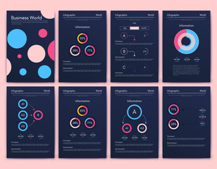 Modern infographic vector concept. Business graphics brochures.