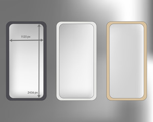 Mesh, gray colored phone backgrounds kit.