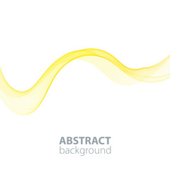 Abstract waves on the white background. Transparent lines