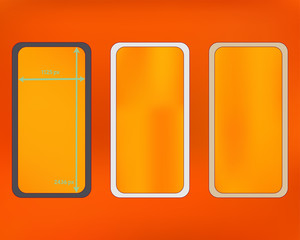 Mesh, orange red colored phone backgrounds kit.
