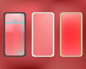Mesh, coral colored phone backgrounds kit.