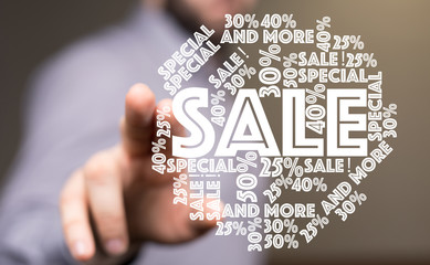 percent shopping digital in hand