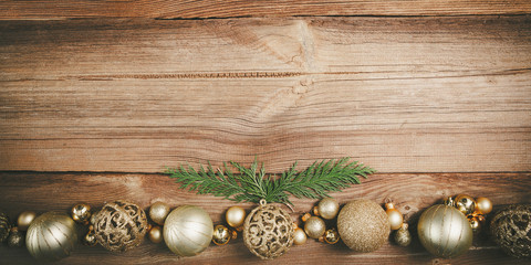 christmas background with golden  decorations