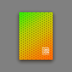 illustration of bright color abstract pattern background with line gradient texture for minimal dynamic cover design. Blue, pink, yellow, green placard poster template