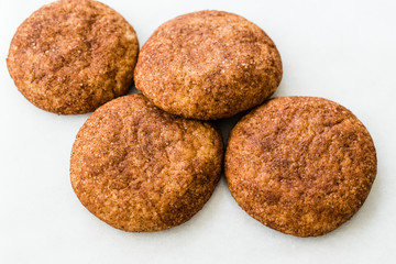 Cinnamon Cookies Snickerdoodle on Marble Board.