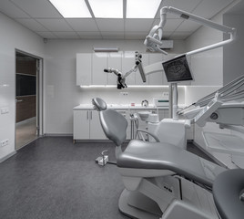 Contemporary dental clinic with light interior and hi-tech equipment