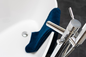 Bathroom white and blue