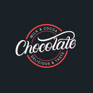 Chocolate hand written lettering logo