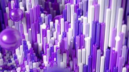 Obraz premium Technology geometry abstraction background. 3d illustration, 3d rendering.