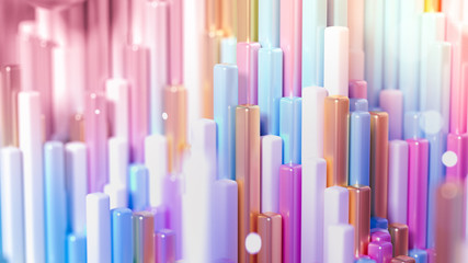 Obraz premium Technology geometry abstraction background. 3d illustration, 3d rendering.